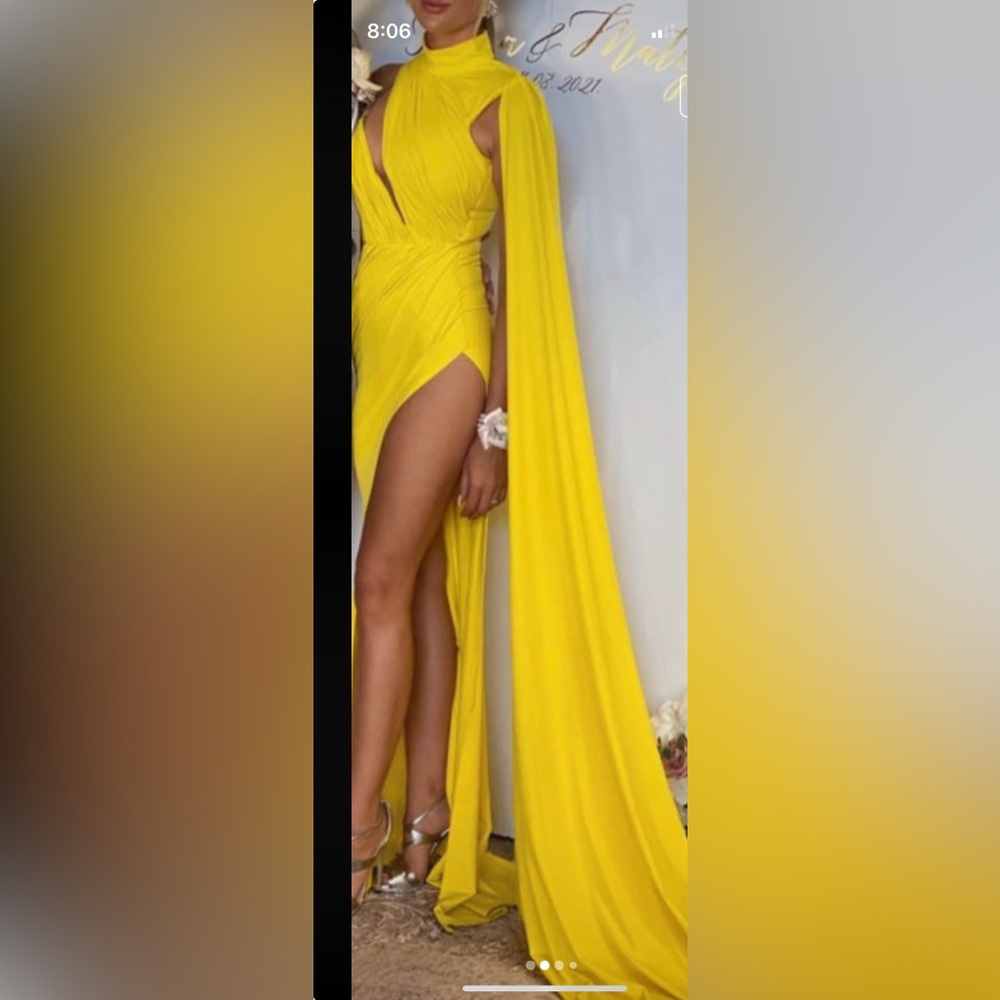Custom albina dyla Yellow Evening Gown